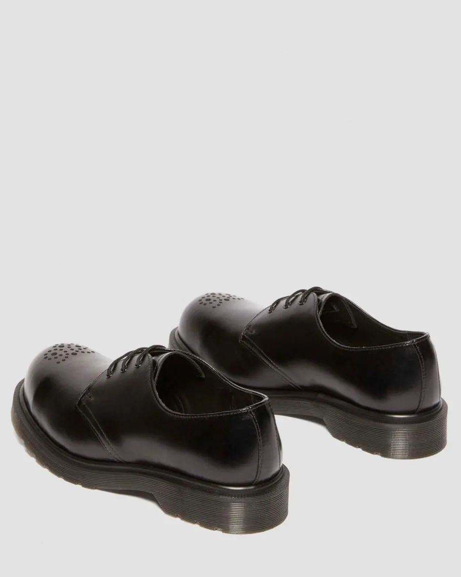 Dr. Martens Last Chance Styles|Last Chance Styles*1461 Analine Leather Steel Toe Shoes in Black Black — Analine