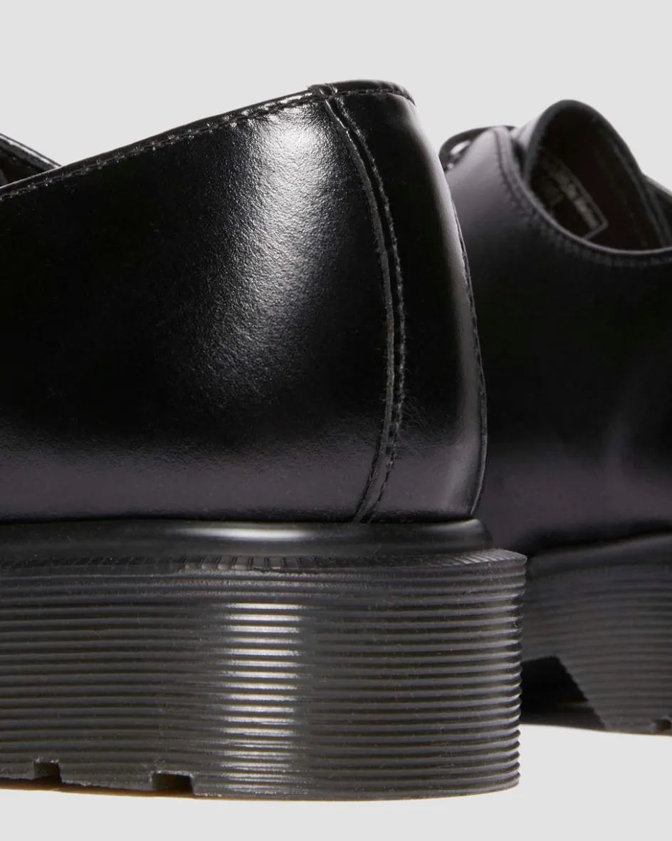Dr. Martens Last Chance Styles|Last Chance Styles*1461 Analine Leather Steel Toe Shoes in Black Black — Analine