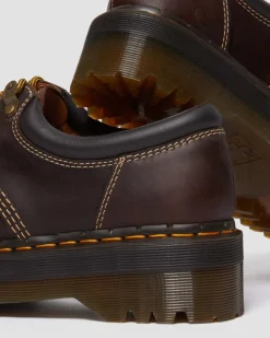 Dr. Martens Originals|Stand Tall: Platform Shoes*8053 Arc Crazy Horse Leather Platform Casual Shoes in Dark Brown Dark Brown — Crazy Horse