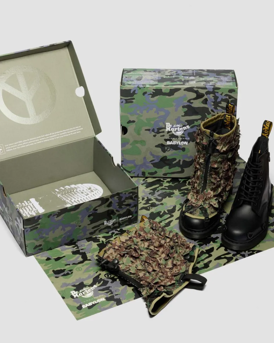 Dr. Martens Collaborations|Collaborations*1460 BABYLON in Camo Camo — Smooth Leather