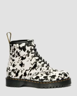 Dr. Martens New And Featured|Boots*1460 Bex Dalmatian Hair On Leather Boots in Cream & Black Cream & Black — Dalmatian Print Hair On