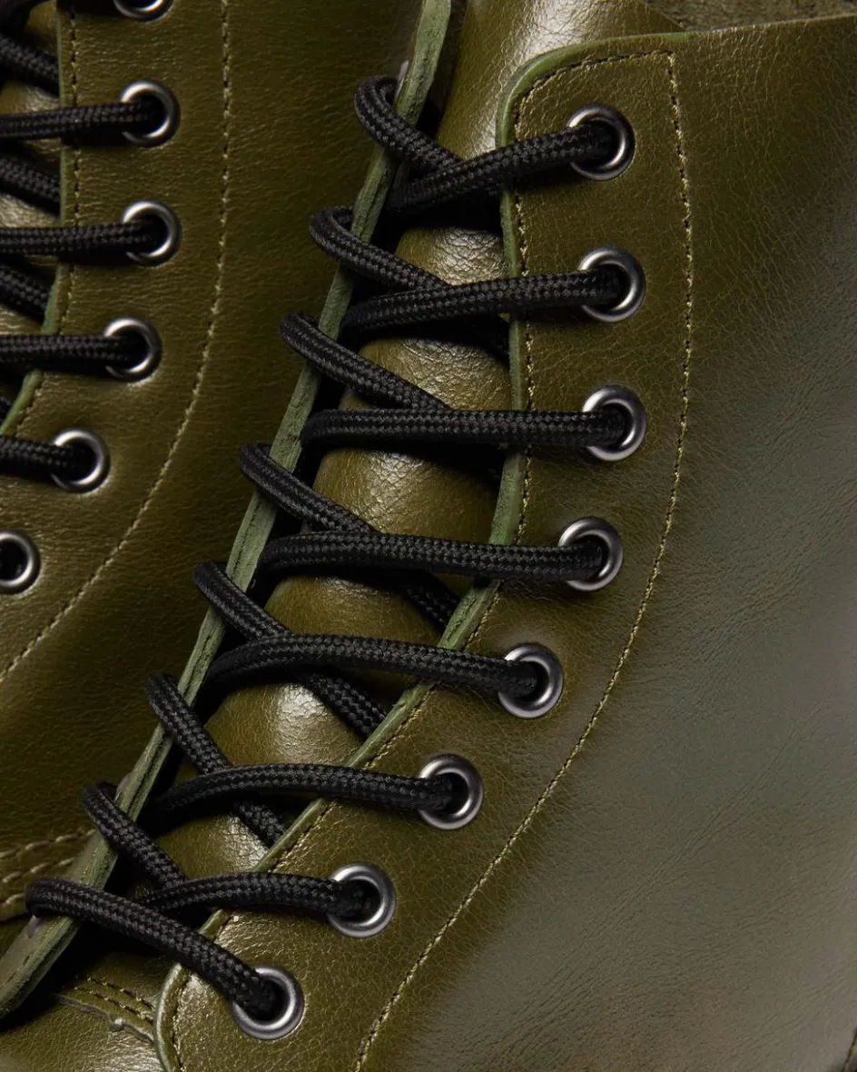 Dr. Martens Last Chance Styles|Last Chance Styles*1460 Bex Eclipse Soft Leather Boots in OLIVE GREEN