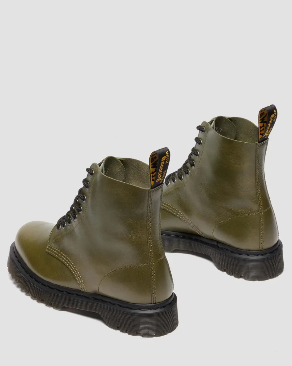 Dr. Martens Last Chance Styles|Last Chance Styles*1460 Bex Eclipse Soft Leather Boots in OLIVE GREEN