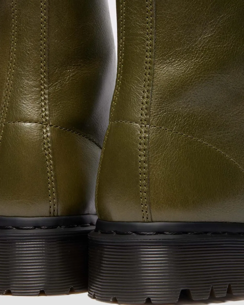 Dr. Martens Last Chance Styles|Last Chance Styles*1460 Bex Eclipse Soft Leather Boots in OLIVE GREEN