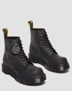 Dr. Martens Last Chance Styles|Last Chance Styles*1460 Bex Made In England Bump Toe Leather Boots in Black Black — Wax Commander