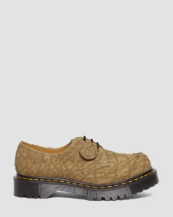 Dr. Martens Last Chance Styles|Last Chance Styles*1461 Bex Made in England Emboss Suede Oxford Shoes in Savannah Tan