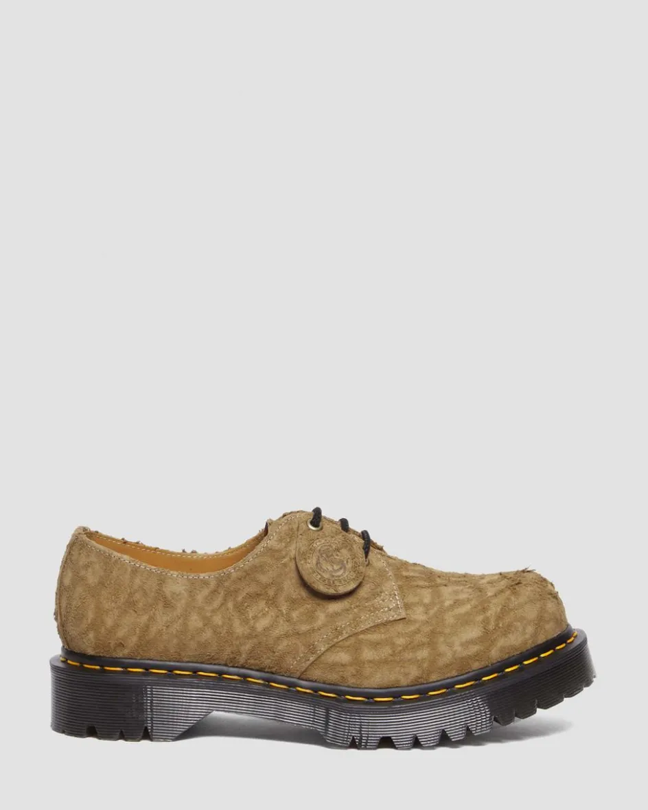 Dr. Martens Last Chance Styles|Last Chance Styles*1461 Bex Made in England Emboss Suede Oxford Shoes in Savannah Tan