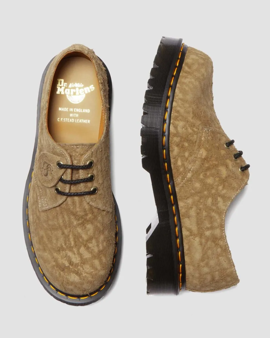 Dr. Martens Last Chance Styles|Last Chance Styles*1461 Bex Made in England Emboss Suede Oxford Shoes in Savannah Tan
