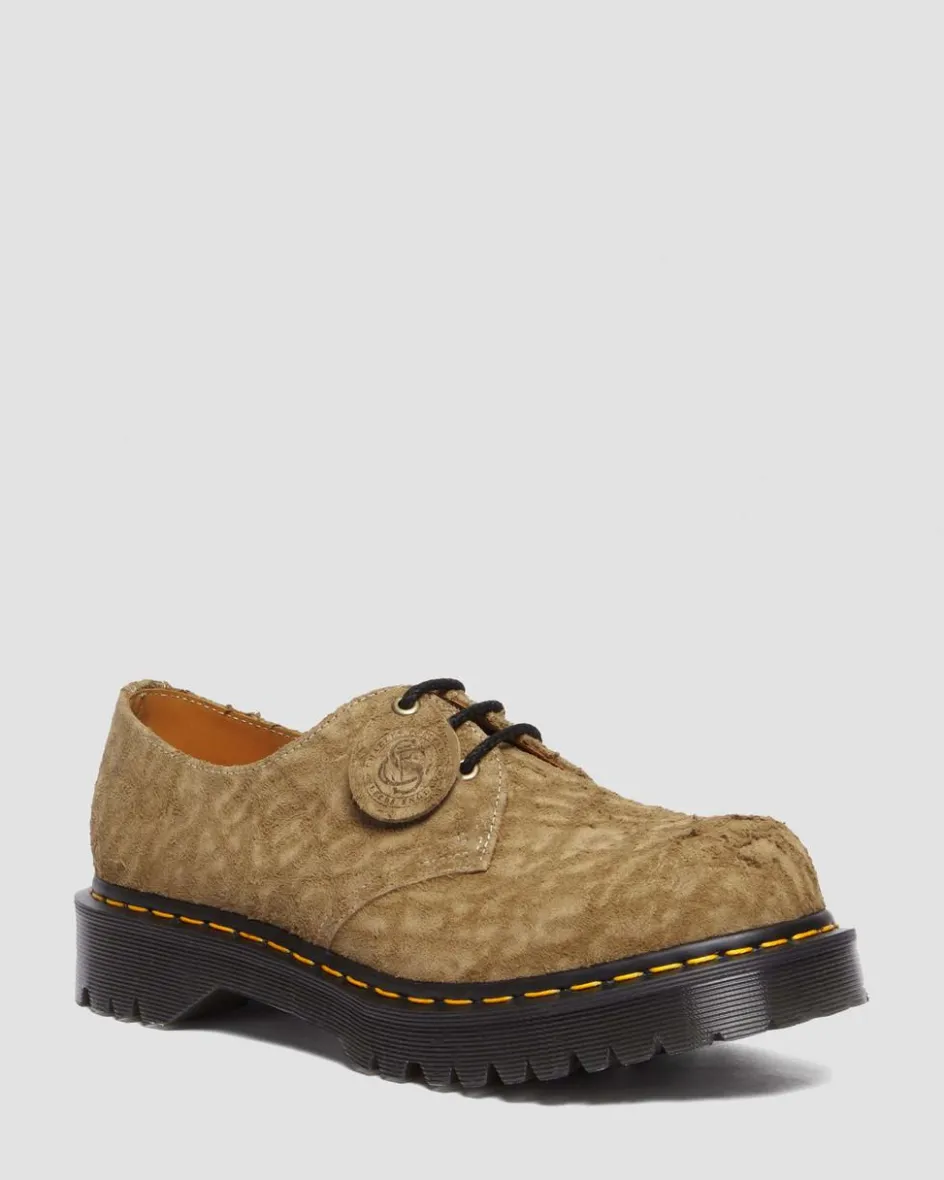 Dr. Martens Last Chance Styles|Last Chance Styles*1461 Bex Made in England Emboss Suede Oxford Shoes in Savannah Tan