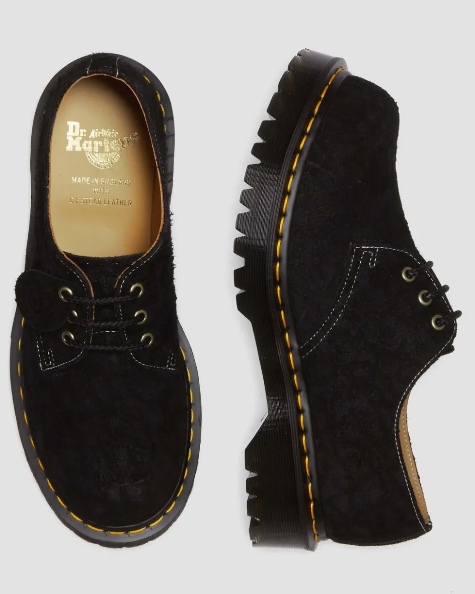 Dr. Martens Last Chance Styles|Last Chance Styles*1461 Bex Made in England Emboss Suede Oxford Shoes in Black