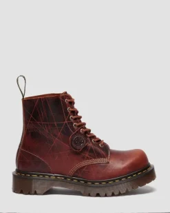 Dr. Martens Last Chance Styles|Last Chance Styles*1460 Bex Made In England Leather Bump Toe Boots in CARAMEL BROWN