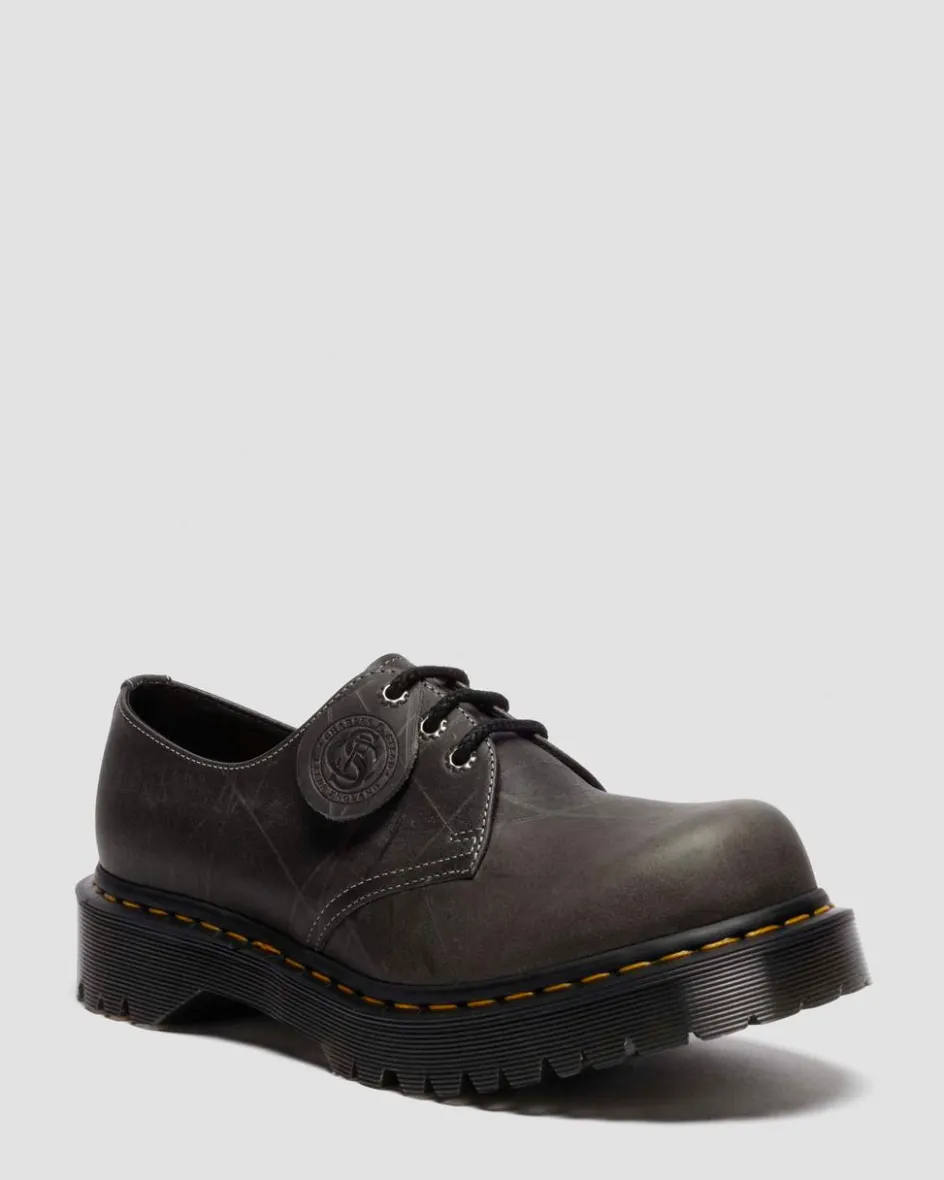 Dr. Martens Last Chance Styles|Last Chance Styles*1461 Bex Made In England Natural Grain Bump Toe Shoes in GUNMETAL