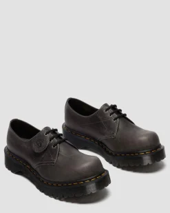 Dr. Martens Last Chance Styles|Last Chance Styles*1461 Bex Made In England Natural Grain Bump Toe Shoes in GUNMETAL