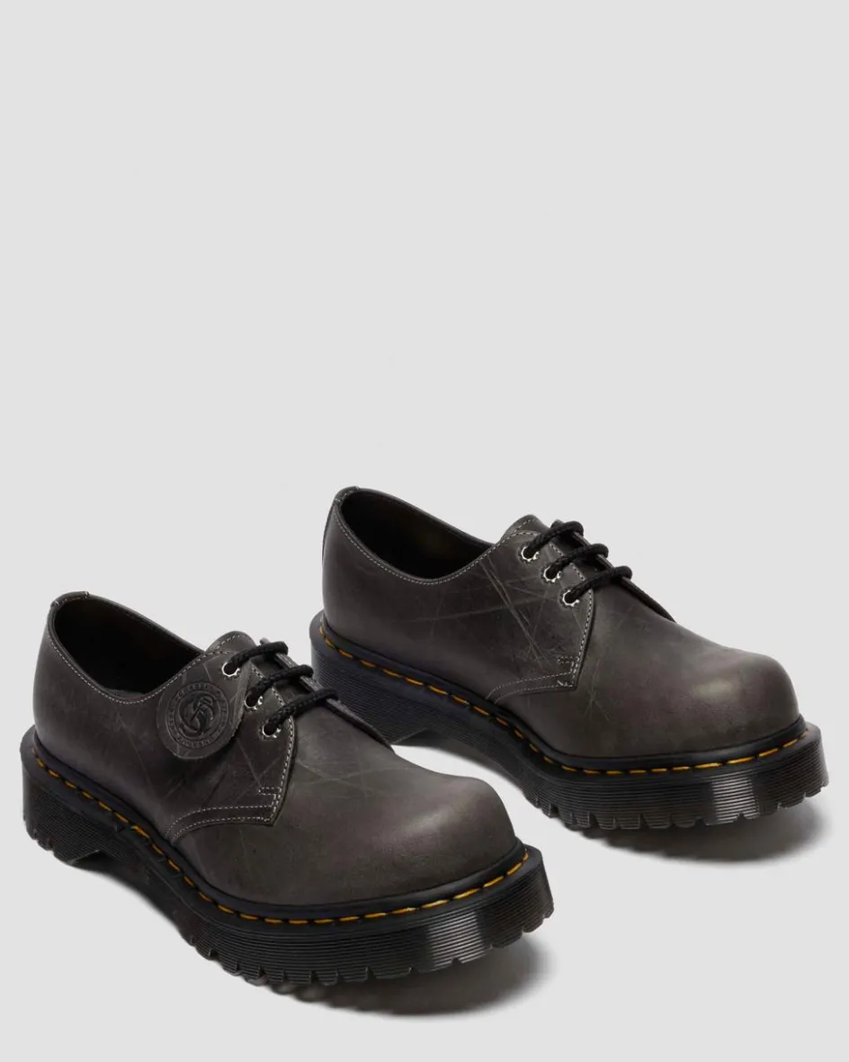 Dr. Martens Last Chance Styles|Last Chance Styles*1461 Bex Made In England Natural Grain Bump Toe Shoes in GUNMETAL