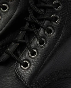 Dr. Martens Originals|New And Featured*1460 Bex Pisa Leather Lace Up Boots in Black Black — Pisa