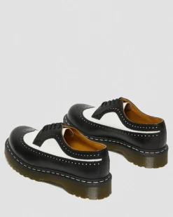 Dr. Martens Stand Tall: Platform Shoes|Shoes*3989 Bex Smooth Leather Brogue Shoes in Black Black — Smooth Leather