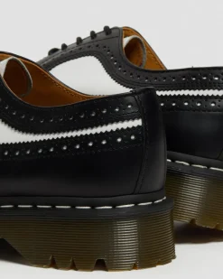 Dr. Martens Stand Tall: Platform Shoes|Shoes*3989 Bex Smooth Leather Brogue Shoes in Black Black — Smooth Leather