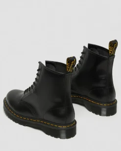 Dr. Martens Originals|New And Featured*1460 Bex Smooth Leather Lace Up Boots in Black Black — Smooth Leather