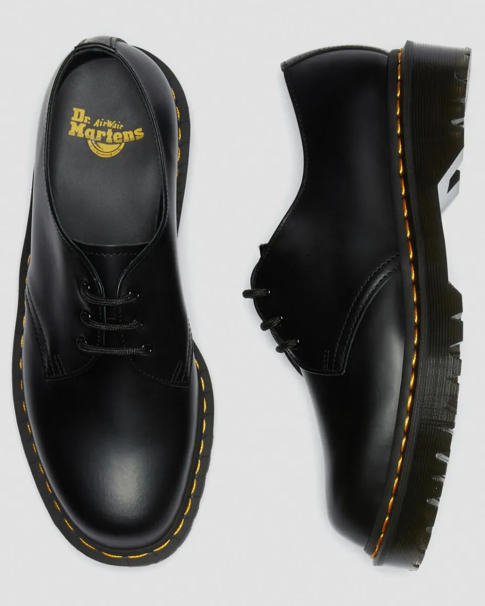 Dr. Martens Stand Tall: Platform Shoes|Shoes*1461 Bex Smooth Leather Oxford Shoes in Black Black — Smooth Leather