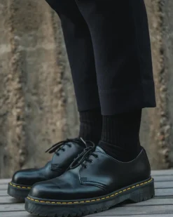 Dr. Martens Stand Tall: Platform Shoes|Shoes*1461 Bex Smooth Leather Oxford Shoes in Black Black — Smooth Leather
