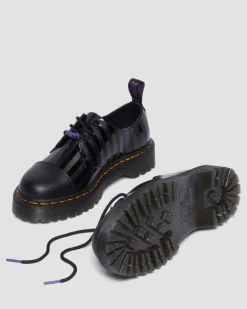 Dr. Martens Collaborations|Collaborations*1461 BEX WEDNESDAY PLATFORM SHOES in Black Black — Smooth Leather