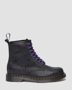 Dr. Martens Collaborations|Collaborations*1460 BT21 Leather Lace Up Boots in Black Black — Nappa Leather