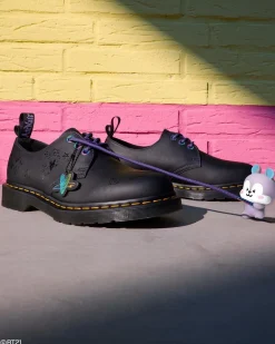 Dr. Martens Collaborations|Collaborations*1461 BT21 Leather Oxford Shoes in Black Black — Nappa Leather