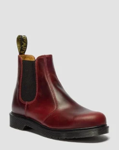 Dr. Martens New And Featured|Boots*2976 Classic Calf Leather Chelsea Boots in Burgundy Burgundy — Classic Calf