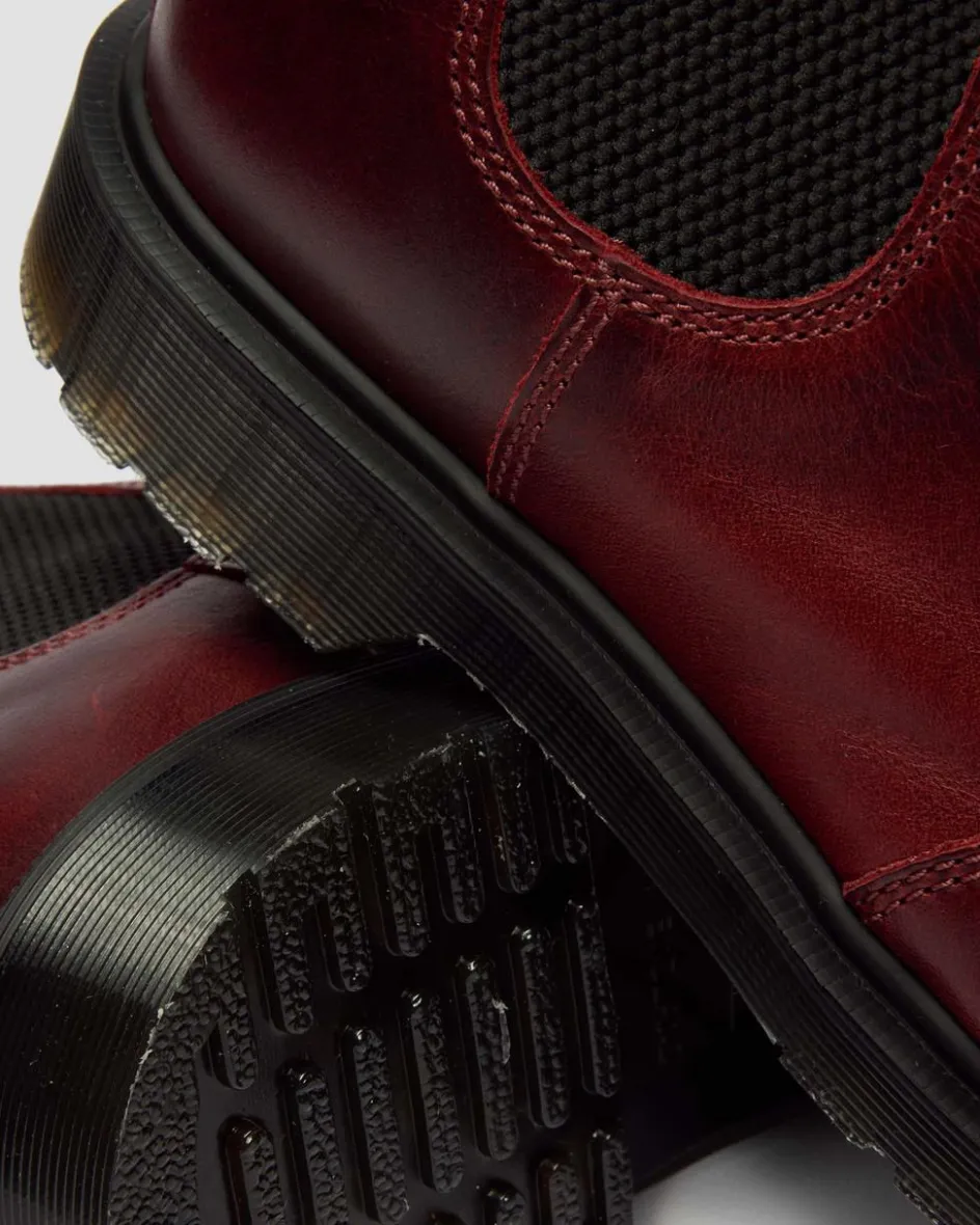 Dr. Martens New And Featured|Boots*2976 Classic Calf Leather Chelsea Boots in Burgundy Burgundy — Classic Calf
