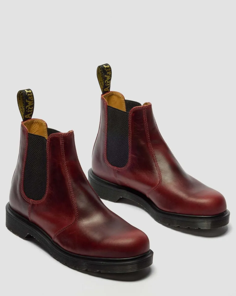 Dr. Martens New And Featured|Boots*2976 Classic Calf Leather Chelsea Boots in Burgundy Burgundy — Classic Calf
