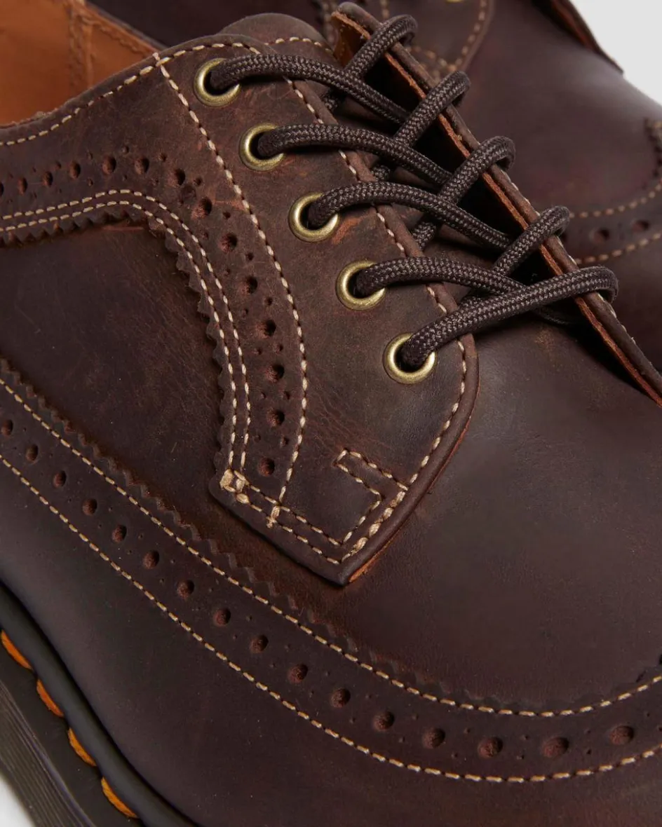 Dr. Martens Shoes|Shoes*3989 Crazy Horse leather brogue shoes in Dark Brown Dark Brown — Crazy Horse