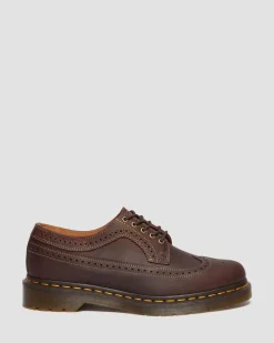 Dr. Martens Shoes|Shoes*3989 Crazy Horse leather brogue shoes in Dark Brown Dark Brown — Crazy Horse
