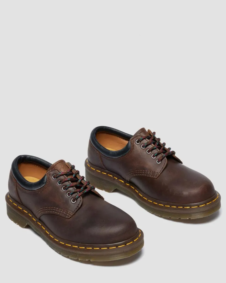 Dr. Martens Originals|Shoes*8053 Crazy Horse Leather Casual Shoes in Dark Brown Dark Brown — Crazy Horse