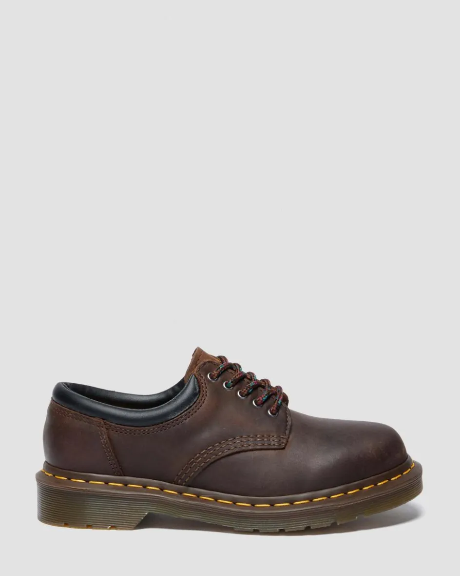 Dr. Martens Originals|Shoes*8053 Crazy Horse Leather Casual Shoes in Dark Brown Dark Brown — Crazy Horse