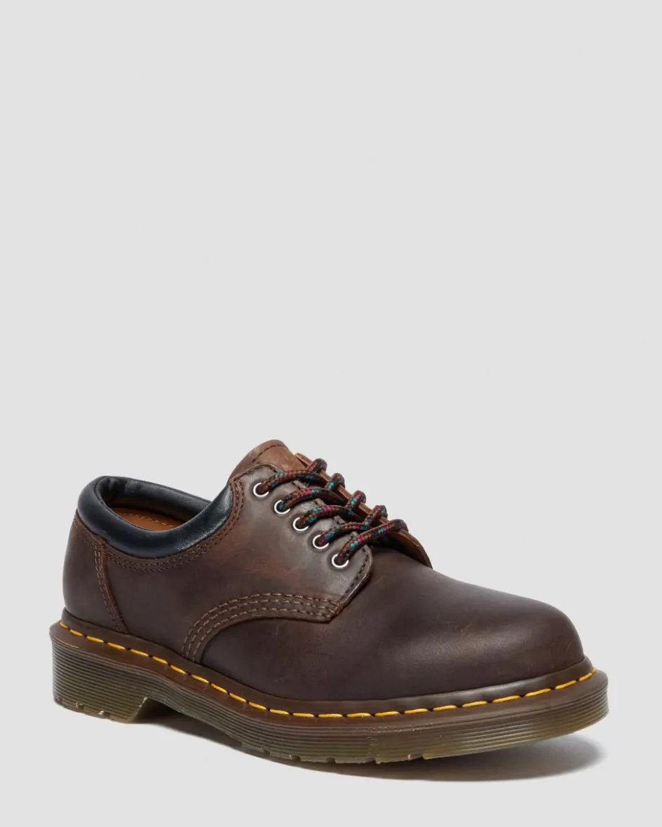 Dr. Martens Originals|Shoes*8053 Crazy Horse Leather Casual Shoes in Dark Brown Dark Brown — Crazy Horse