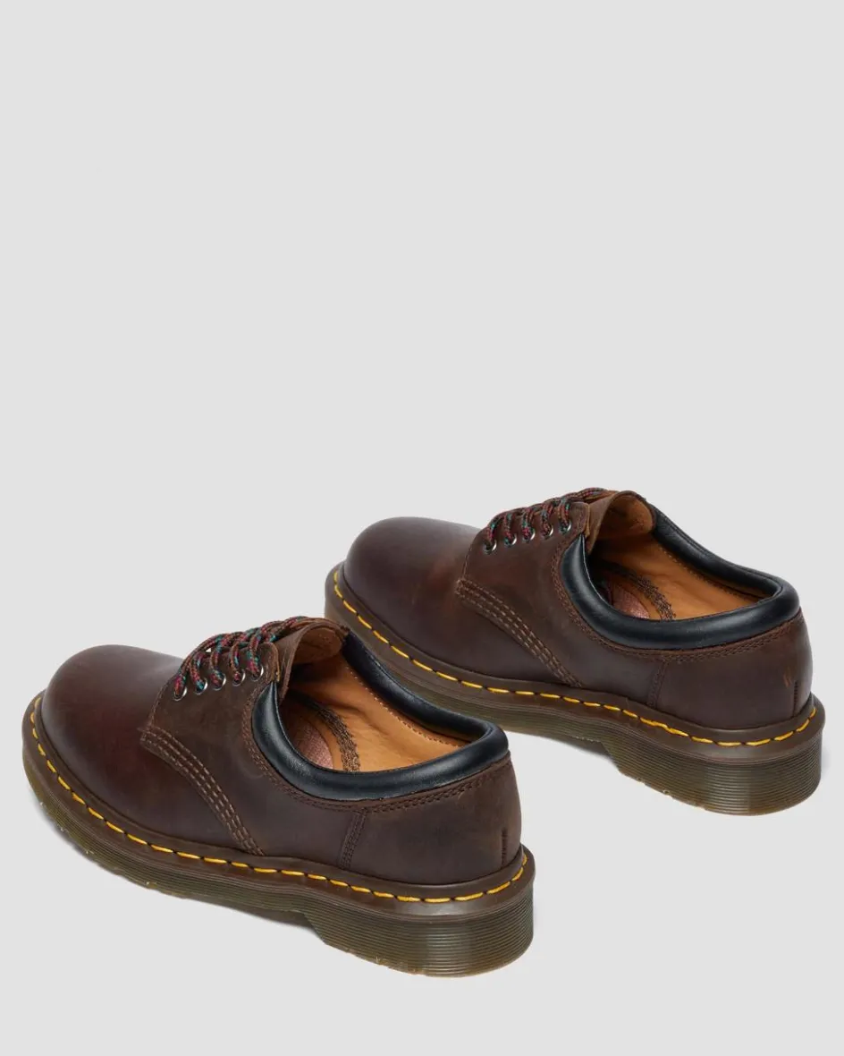 Dr. Martens Originals|Shoes*8053 Crazy Horse Leather Casual Shoes in Dark Brown Dark Brown — Crazy Horse