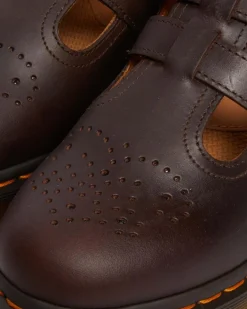 Dr. Martens Originals|Shoes*8065 Crazy Horse Leather Mary Jane Shoes in Dark Brown Dark Brown — Crazy Horse