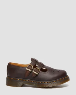 Dr. Martens Originals|Shoes*8065 Crazy Horse Leather Mary Jane Shoes in Dark Brown Dark Brown — Crazy Horse