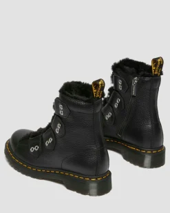Dr. Martens Winter Boots|Last Chance Styles*1460 Faux Fur Lined Leather Lace Up Boots in Black