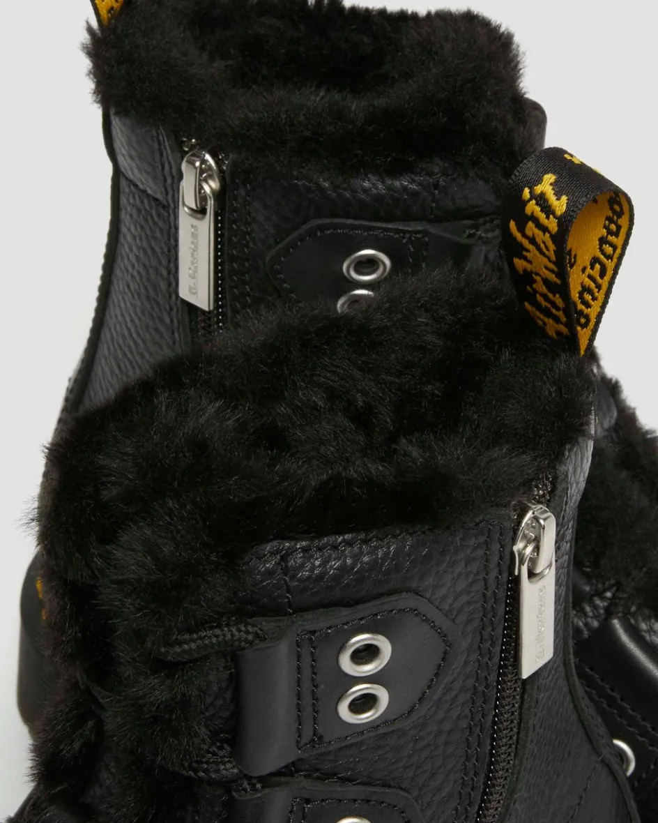 Dr. Martens Winter Boots|Last Chance Styles*1460 Faux Fur Lined Leather Lace Up Boots in Black