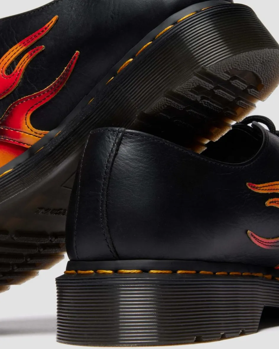 Dr. Martens Last Chance Styles|Last Chance Styles*1461 FLAME in Black BLACK+VIBRANT RED+DMS YELLOW