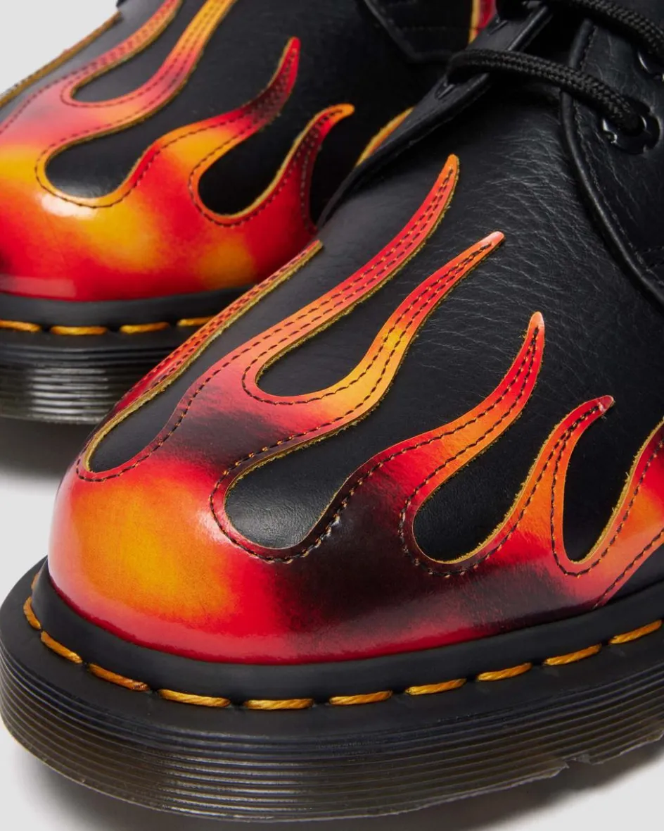 Dr. Martens Last Chance Styles|Last Chance Styles*1461 FLAME in Black BLACK+VIBRANT RED+DMS YELLOW