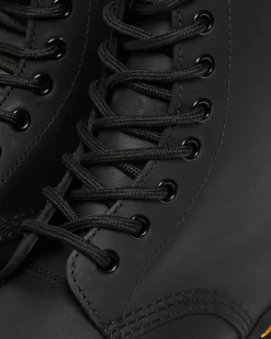 Dr. Martens Originals|Boots*1460 Greasy Leather Lace Up Boots in Black Black — Greasy