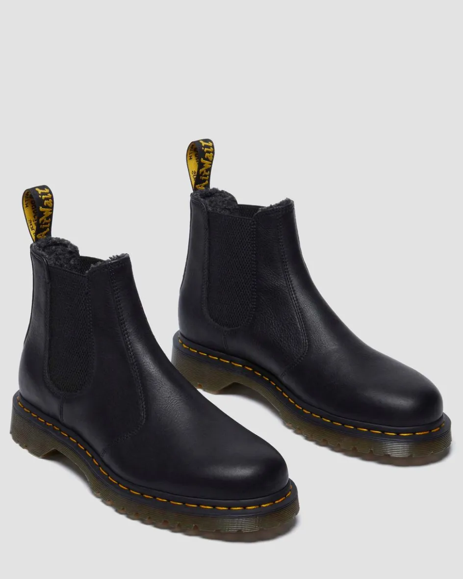 Dr. Martens Winter Boots|Last Chance Styles*2976 Grizzly Fleece Lined Chelsea Boots in Black Black — Grizzly