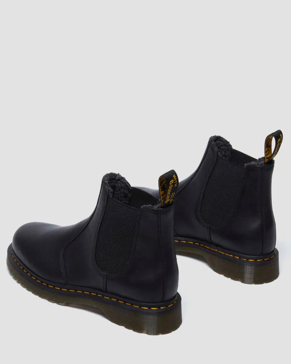 Dr. Martens Winter Boots|Last Chance Styles*2976 Grizzly Fleece Lined Chelsea Boots in Black Black — Grizzly