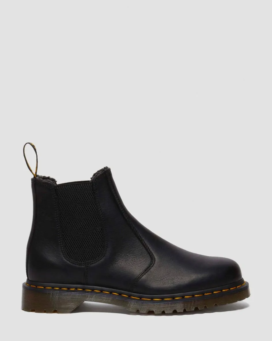 Dr. Martens Winter Boots|Last Chance Styles*2976 Grizzly Fleece Lined Chelsea Boots in Black Black — Grizzly