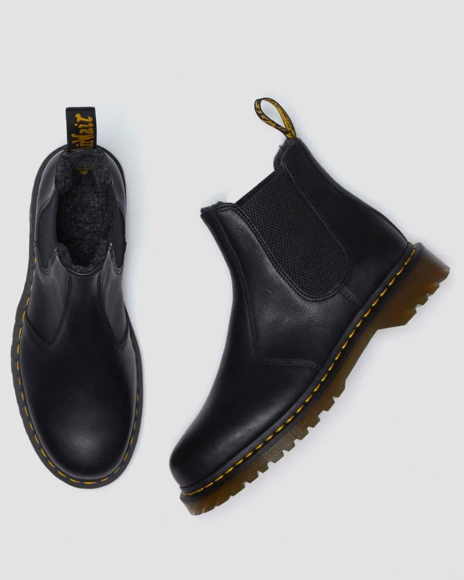 Dr. Martens Winter Boots|Last Chance Styles*2976 Grizzly Fleece Lined Chelsea Boots in Black Black — Grizzly