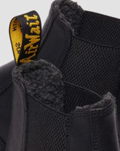 Dr. Martens Winter Boots|Last Chance Styles*2976 Grizzly Fleece Lined Chelsea Boots in Black Black — Grizzly