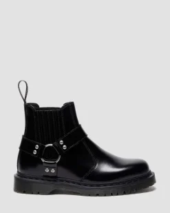Dr. Martens Last Chance Styles|Last Chance Styles*2976 Harness Analine Leather Chelsea Boots in Black Black — Analine