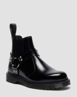 Dr. Martens Last Chance Styles|Last Chance Styles*2976 Harness Analine Leather Chelsea Boots in Black Black — Analine